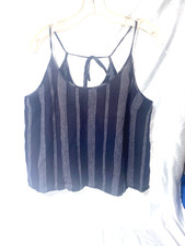 A New Day Women's Chiffon Trimmed Yellow Floral Spaghetti Strap Tank Top XXL