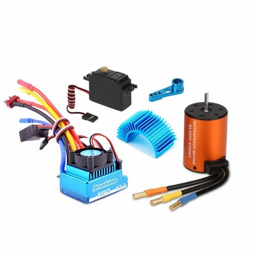 Motor sin escobillas ESC con brazo servo de dirección para Wltoys 12428 12429 12423 1/12 HAU - Imagen 2 de 13