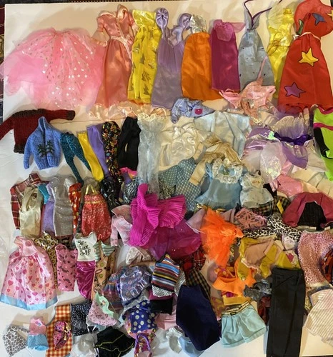 Barbie Clothing Lot Mixed Vintage Modern Ken Skipper Doll Clothes Bulk