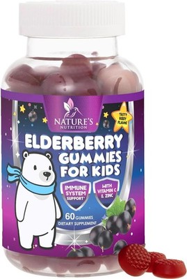 Children's Daily Immune Support Gummies with Real Elderberry + Vitamin C & Zinc