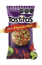 5X TOSTITOS FLAMIN HOT - SABRITAS MEXICANAS (5 Paquetes de 55g c/u)