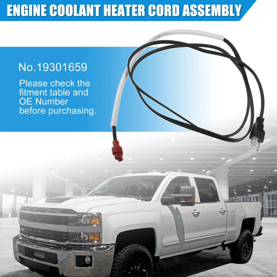 Engine Block Heater Cord for Chevy for GMC 2500 3500 6.6 L 01-18 No.19301659 - Image 2 of 4