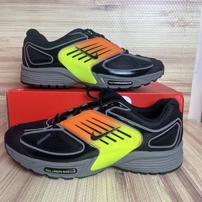 Nike Air Pegasus Wave Shoes Men's Size 12.5 Black Flat Pewter Orange IB0612 005