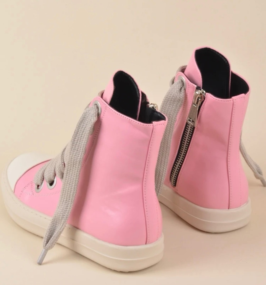 High top Jumbo Lace sneakers Rick Owen DUPES size 8 | eBay
