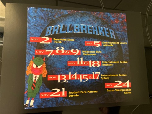 AC/DC 1996 Ballbreaker Australian Tour Dates Flyer A5-Sized High ...