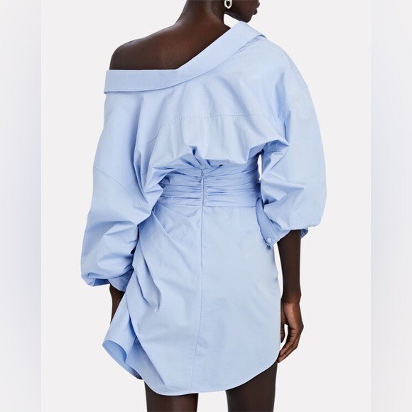 【送料&関税込】Alexander Wang Shirt Dress Shirt dress ALEXANDER WANG White Blue Light blue Cotton ref