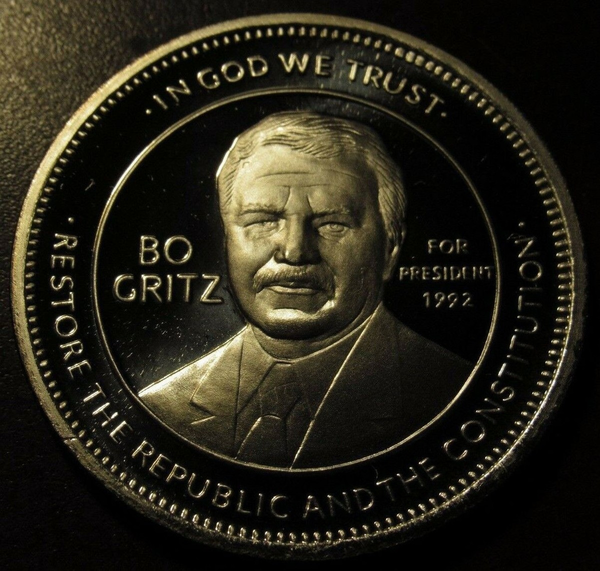 1992 Bo Gritz for President Restore the Republic 1 Troy Oz. .999