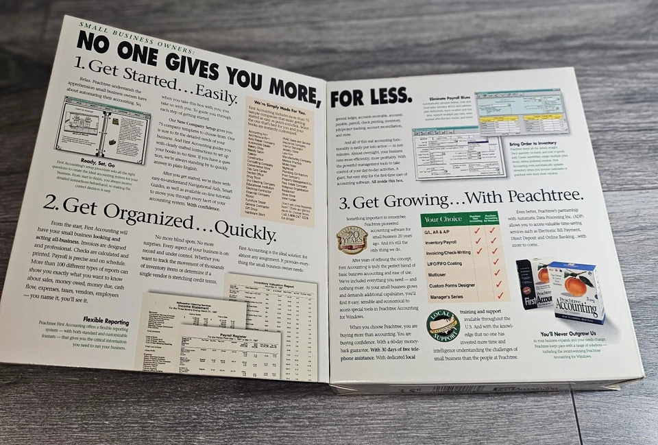 Peachtree First Accounting Windows 3.1 & Windows 95 PC 3.5 Diskettes New Open Bx - Image 2 of 4