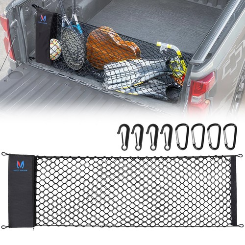 Truck Bed Net Pickup Cargo Net Rear Car Trunk, Elastic Stretchable Nylon Mesh US - Picture 18 of 24