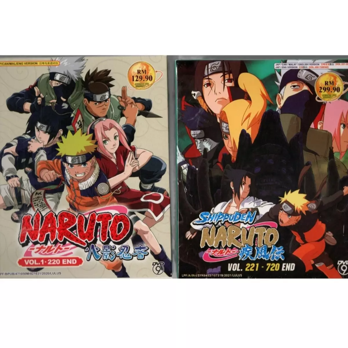 Naruto Naruto Shippuden Episódio 1-720 DVD Coleção completa de