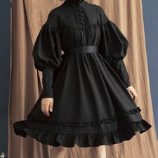 Party Dress Women Cotton Long Sleeve Soft Elegant Evening Princess Dresses Sweet