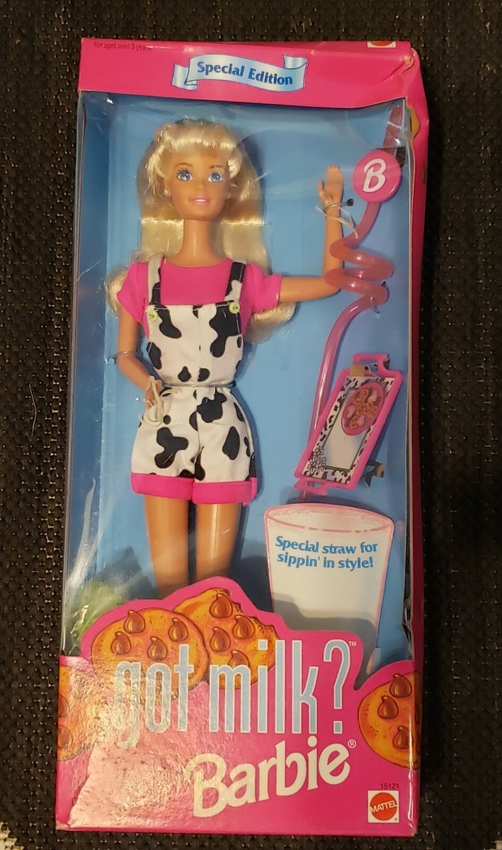 NRFB 1995 Got Milk Barbie Doll Special Edition 15121 Mattel NIB