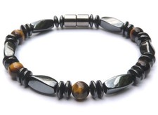 Men s Women s Magnetic Therapy Hematite Bracelet Anklet 1- 2-3 Row Br Tigers Eye
