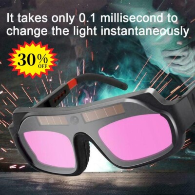 Solar Powered Goggle Auto Darkening Welding Mask Helmet Welder Eyes US Nice