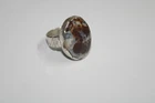YEMENI SKY BROWN AQEEQ Akik Agate Yemen Silver 925 Men Ring خاتم عقيق بنى يمني