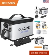 Upgraded Fireproof Lipo Bag with Combination Lock for Secure Battery Storage