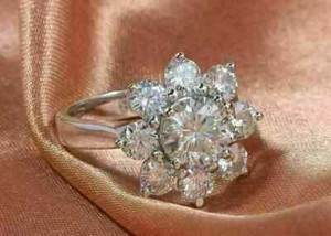Authentic 2.00 CT Round Cut Engagement Ring Simulated Diamond Ring 14k White Gold Plated.