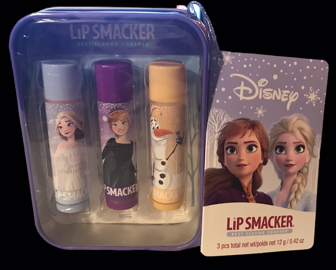 Disney Frozen Lip Smacker Gift Tin Set with 3 Flavored Lip Balms-image