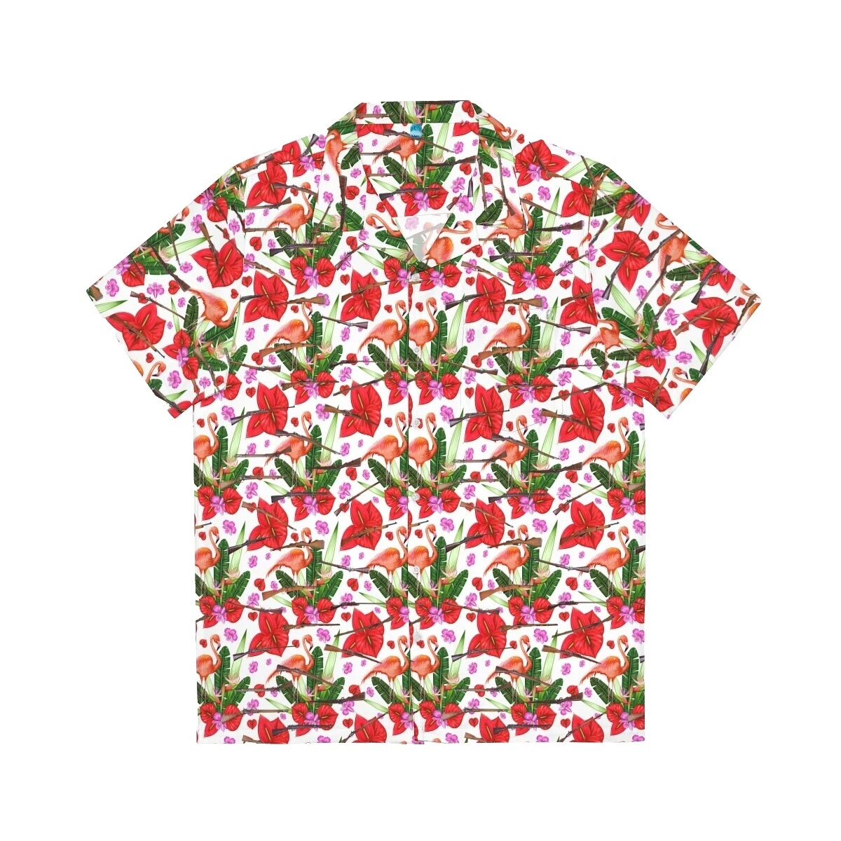 Floral Regular Size Casual Button-Down Shirts for Men