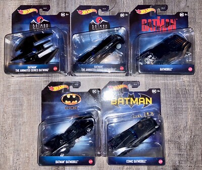 (5) Mattel DC Hot Wheels Batman THE ANIMATED SERIES BATMOBILE BATWING COMIC