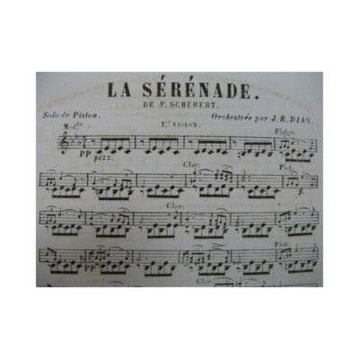 SCHUBERT Franz Die Serenade Und Die Tochter Des Fischers Orchester XIX.