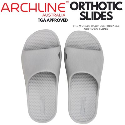 Archline Rebound Orthotic Slides Flip Flop Thongs Slip On Arch