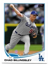 ⚾️ 2013 ~ Topps #158 ~ Chad Billingsley ~ Dodgers ~ NmMt=8 ~ QTY