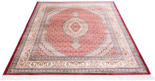 Tabriz Medallón Machine Woven Rug Persian Various Sizes - Rug, Carpet, Red - Picture 22 of 35