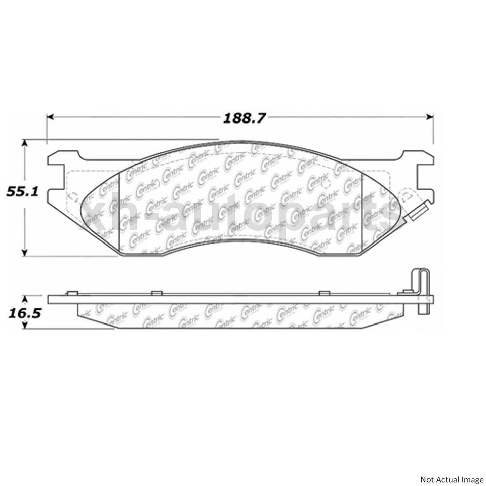 Se adapta a Dodge B1500 1998 3X pastillas de freno delanteras C-Tek rotor de freno Foto 4 de 4