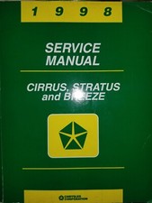 Manuel d'entretien d'atelier Chrysler Stratus Breeze Cirrus 1998