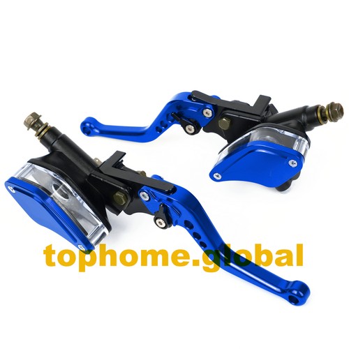 Universal Motorcycle Hydraulic Brake Clutch Master Cylinder Reservoir Lever PAIR - Picture 10 of 10