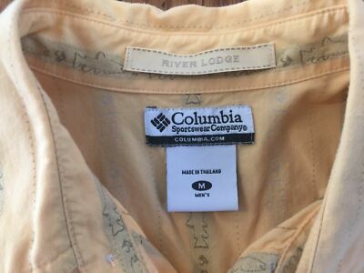 Chemise Columbia Pêche Homme – River Lodge – Manches Courtes – Taille L – Beige – Poisson