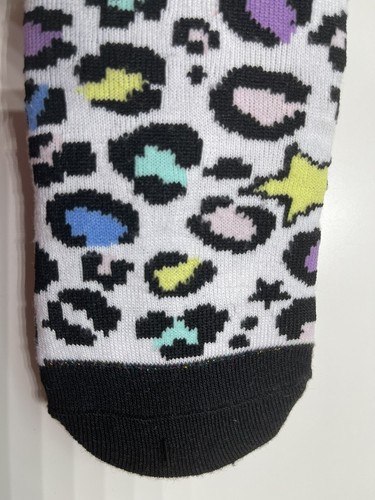 Converse All Stars No Show Kids Socks Color Black White Multicolor Sz 3Y-5Y 2 Pk - Picture 5 of 7