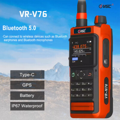 VR-N76 UV Dual Band IP67 Waterproof Outdoor Radio Bluetooth GPS Positioning