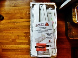 badger basket white rose doll crib