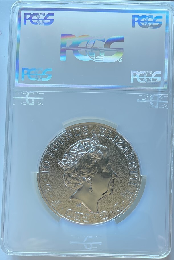 2017 Great Britain Queens Beast 10 oz SILVER Lion £10 PCGS