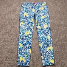 Lilly Pulitzer Pants size 2 Kelly Skinny Ankle Zest for Life Lemon Print Womens