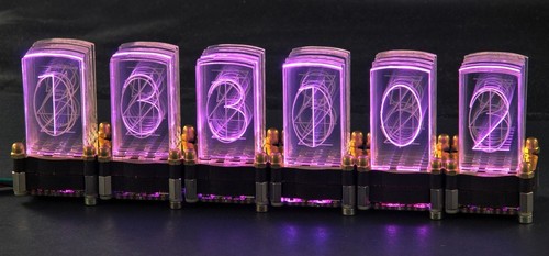 LED-Nixie -S 6-stelliger Bausatz inkl. Controller LED-Uhr Steuerung Nixie Design - Picture 1 of 7