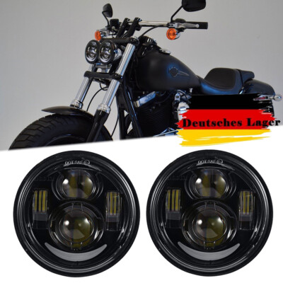 4.65'' LED Scheinwerfer DRL Hi/Low Strahl Für 2008-2016 Harley Dyna Fat Bob FXDF