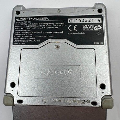 Nintendo Game Boy Advance SP Silver Console AGS-001 | Screen VGC | NO Charger - Afbeelding 7 van 10