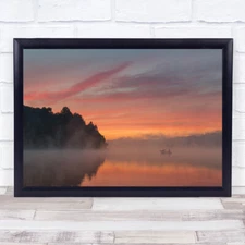 Marsh Creek Pennsylvania Fishing Morning Mist Fog Misty Foggy Print - 1248355