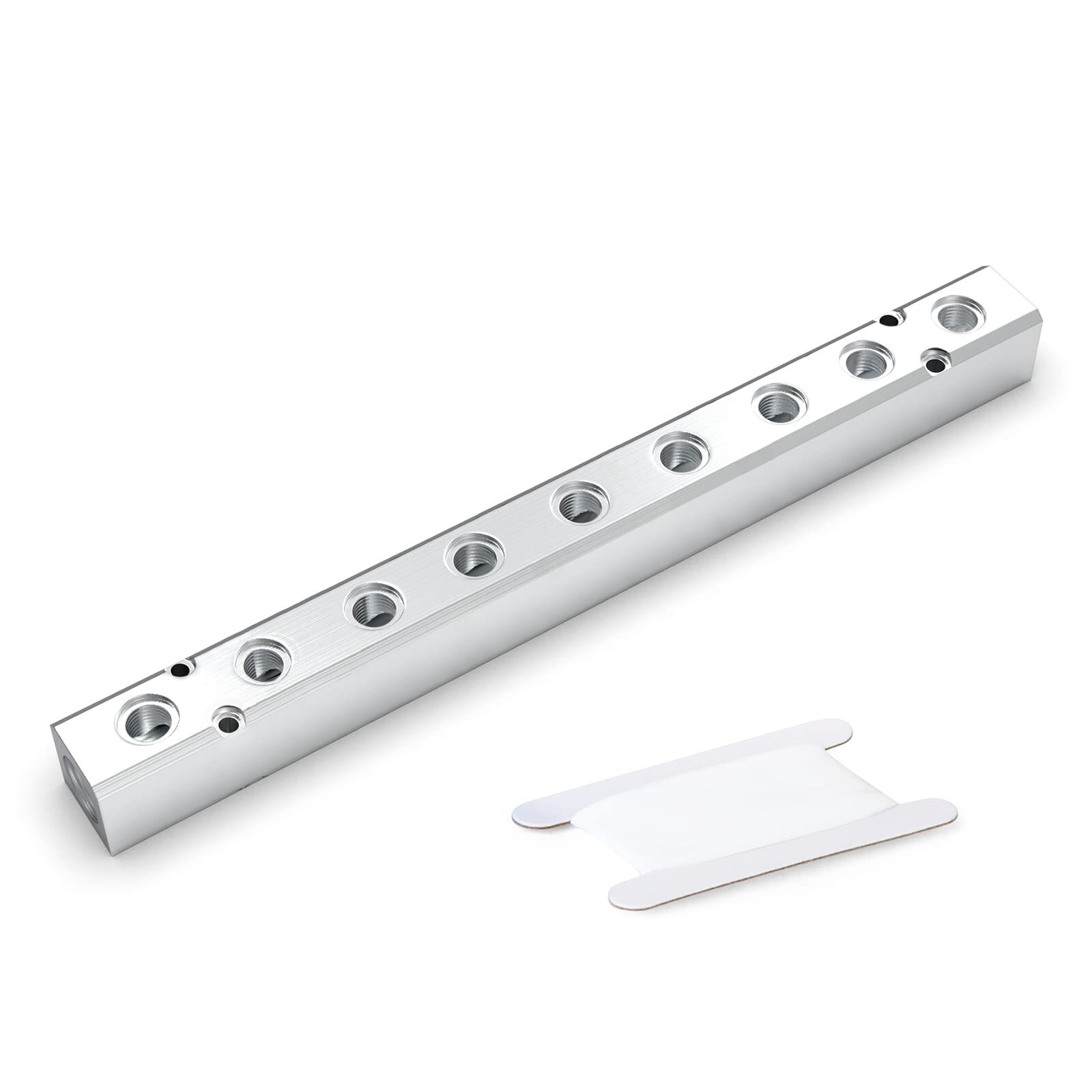 1PCS Aluminum 9 Way 11 Port Pneumatic Manifold 1/4