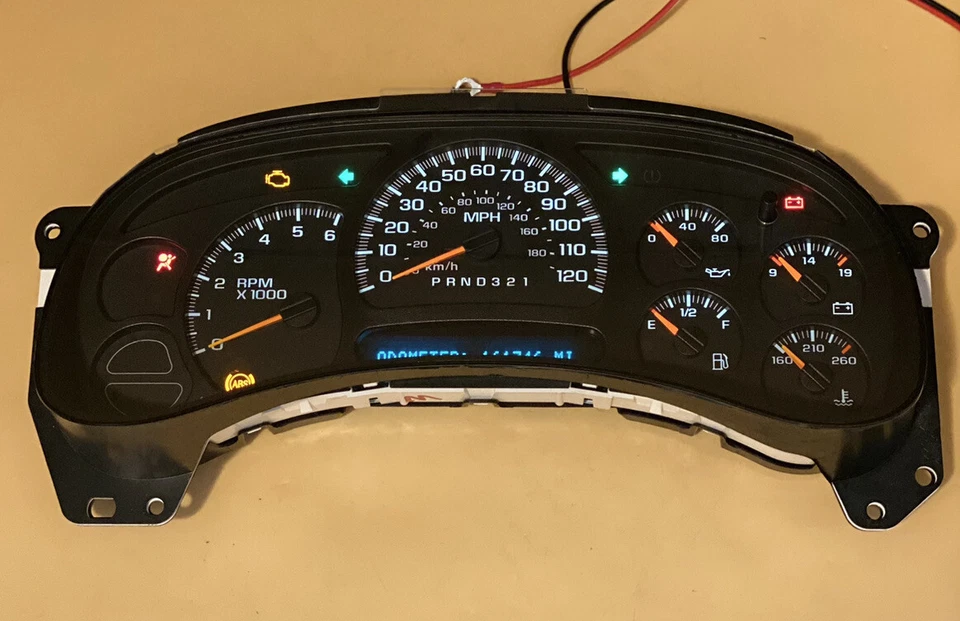 Velocímetro de cuadro de instrumentos Chevy Silverado Sierra Tahoe Yukon 2003-2006 OEM Foto 4 de 4