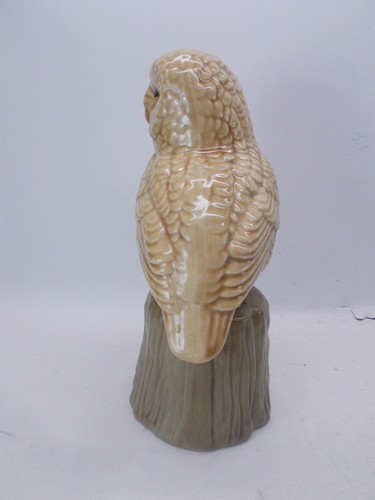 Ceramic Owl On Tree Perch Figurine Statue 8” Tall Brown - Picture 11 of 11