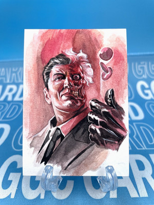 GGC Studio DC Two-Face Artist Hand Drawn Auto Sketch Card 1/1 #R