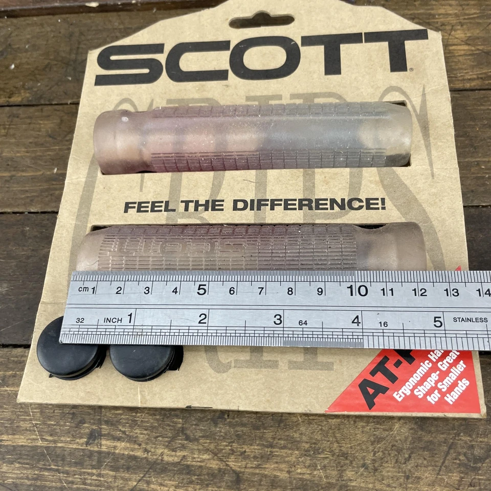 Vintage Scott AT PRO Grip Clear Hex Handlebar Grips Bike MTB BMX NOS New Xray - Image 4 of 4