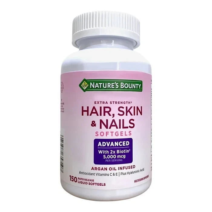 Nature's Bounty Optimal Solutions Hair Skin & Nails Extra Strength 150 ct 10/27