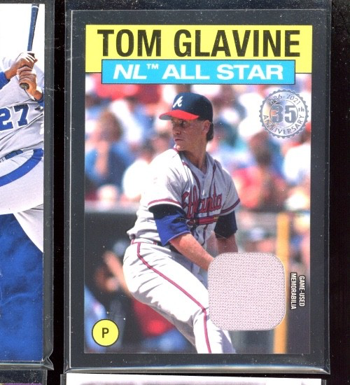 2021 Topps - 1986 Topps All-Star Baseball Relics Tom Glavine #86ASRTGL Black /199 (MEM)