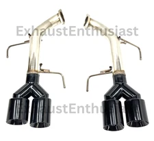 Quad BLACK Stainless Axle Back Muffler Exhaust Kit Fits Subaru WRX / STi 2015-21