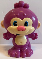 Fisher Price Mattel Laugh Learn Purple Monkey Plastic Rattle Figure 2013